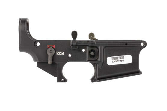 The LMT MARS lower is partially assembled, so you can choose your favorite trigger and parts